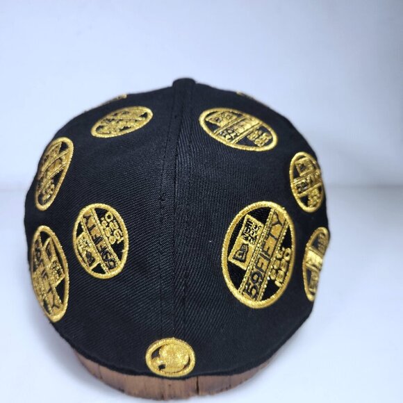 New Era 59FIFTY Hat Cap All-Over Sticker Embroidery Patch Fitted Size 8 - Picture 7 of 9